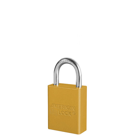 MASTER LOCK Master Lock S-Series Aluminum Safety Padlock, 1" Shackle,  S1105YLW